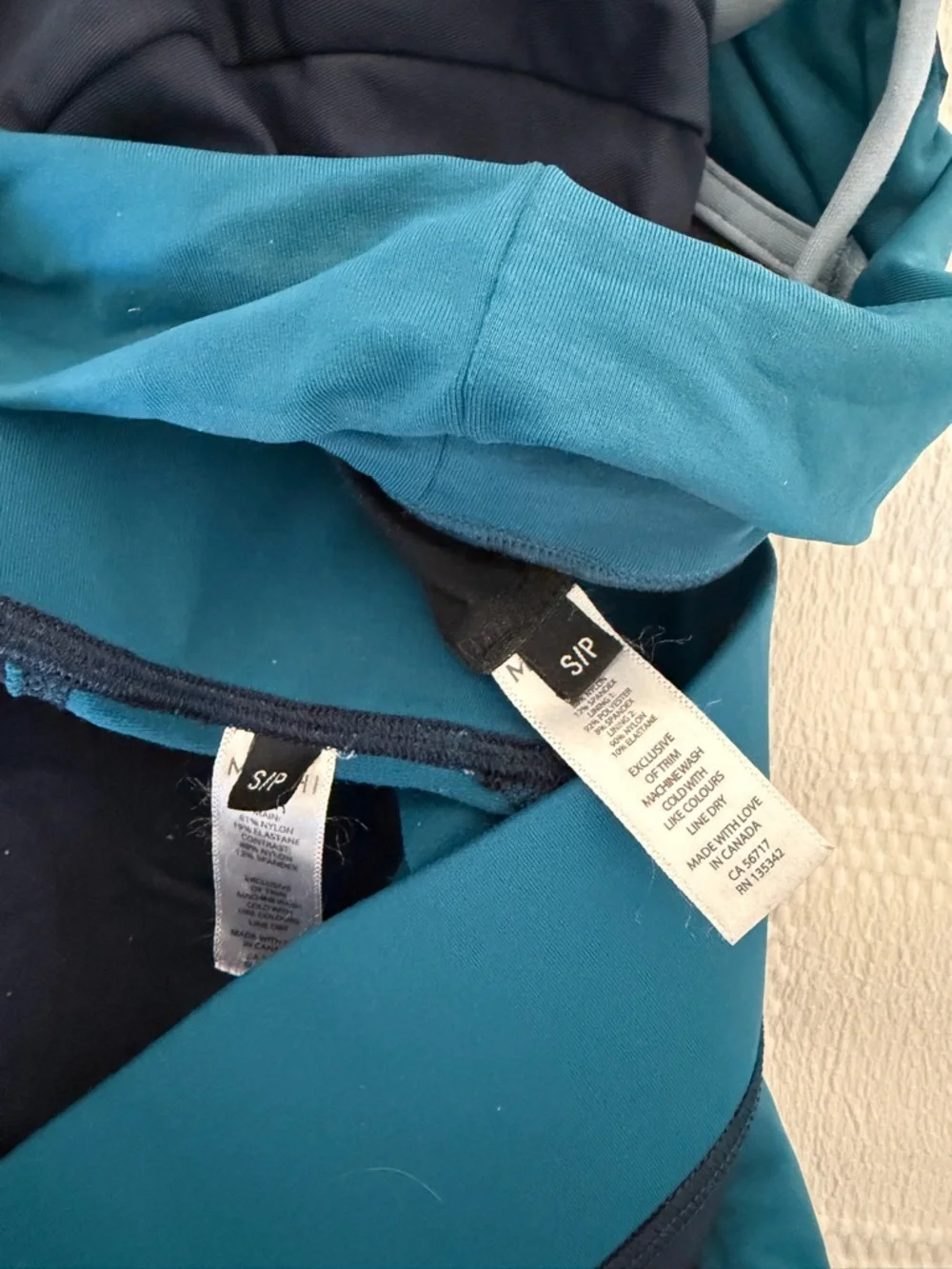 MICHI Teal Blue Colorblock Workout Leggings & Sports Bra - Picture 5 of 5